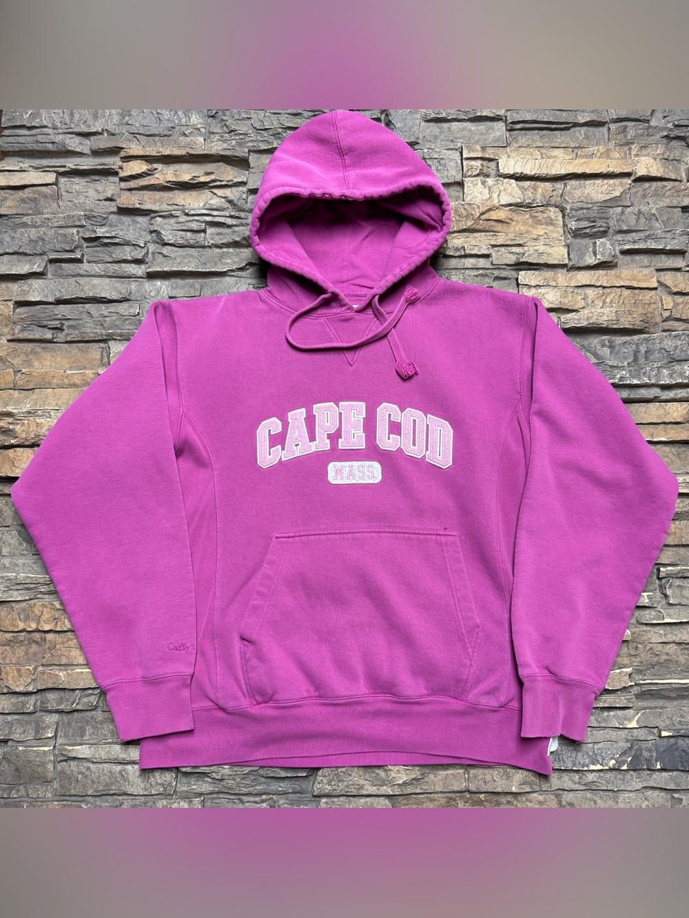 Cuffy's Cape Cod Hoodie Sweatshirt Women Medium Purple Pullover Beach Pocket